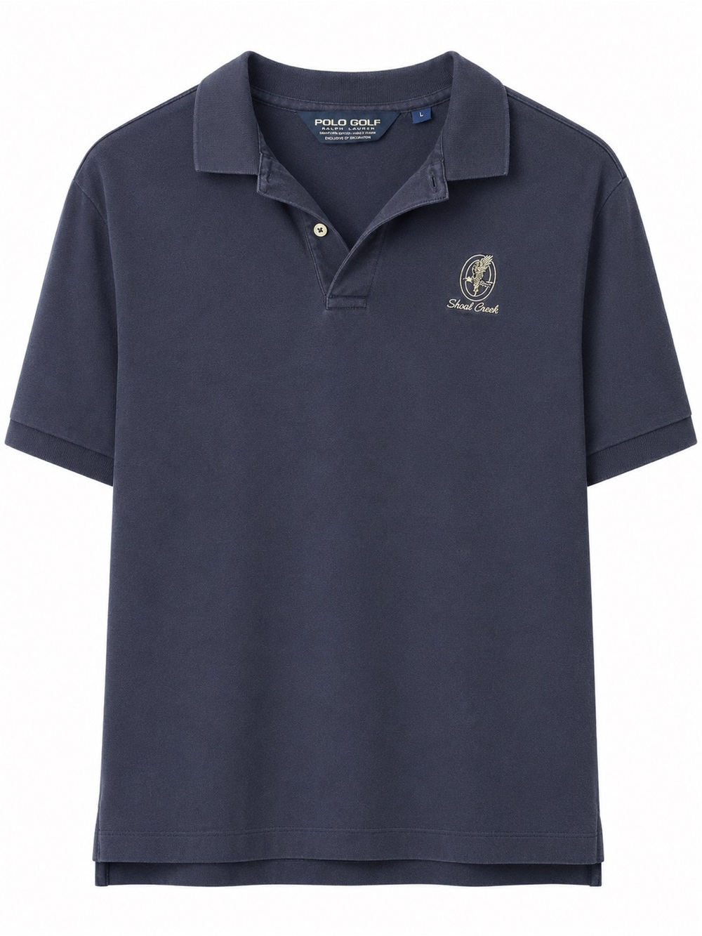 Polo Golf Short-Sleeve Polo Shirt in Navy with Crest